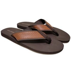 Dockers Men Freddy Beach Pool Flip Flop Thong Sandals Size US 9M Tan Brown